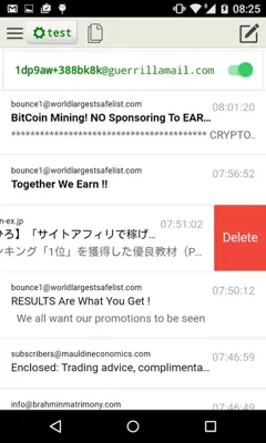 Guerrilla Mail android App screenshot 0